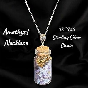 FLASH SALE 🔥 Amethyst Necklace with Sterling Silver Chain
